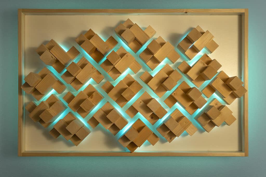 light sculpture wall display