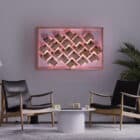 light sculpture wall mounted in lounge