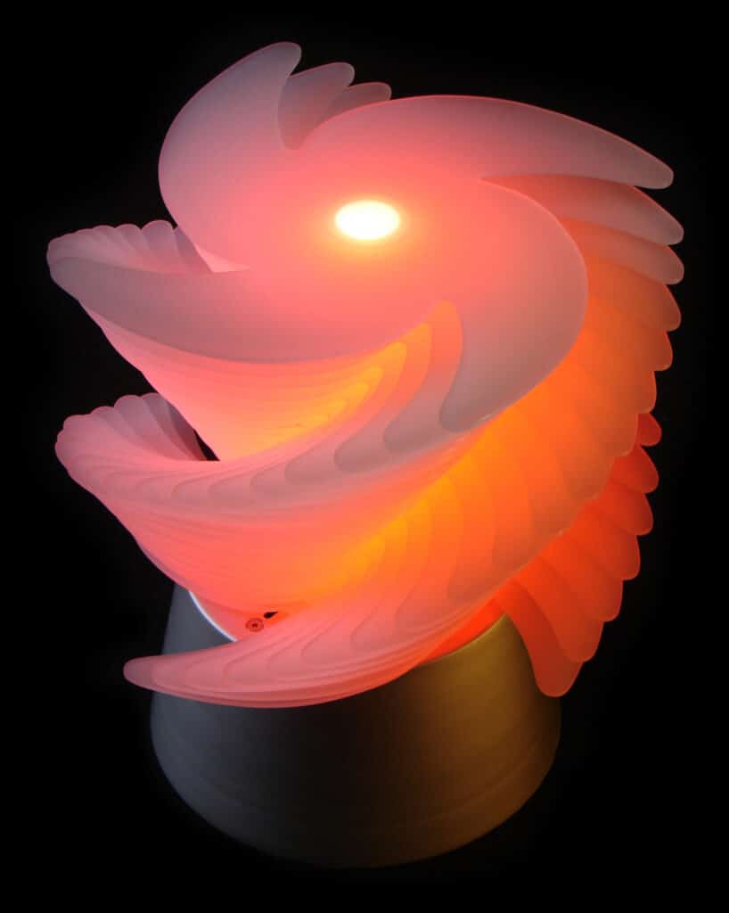 acrylic interactive light sculpture